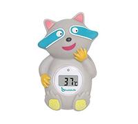 Badabulle Racoon Baby Bath Thermometer, bath and room thermometer, Grey Racoon