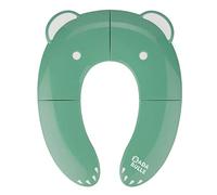 Badabulle Toddler Toilet Seat Reducer - Foldable, Non-Slip, for Potty Training, with Carry Bag - Green
