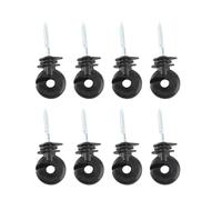 Badafaci 100pcs Electric Fence Screw Ring Insulators High Strength Steel Rust Resistant with Plastic Cover for Farm Fence Post Accessories