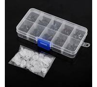 Badafaci 100Pcs Plastic Safety Eyes with Washers for Dolls and Teddy Bears 8MM 10MM DIY Toy Eyes in 5 Colors Threaded Back for Plush Animals Felting Toys and Craft Makers (Plastic)