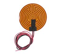 Badafaci 120W Round PI Heating Film, Polyimide Heater Plate for 3D Printer Hot Bed with Surface Mount 100K Thermistor, DC12V