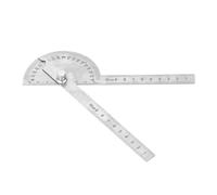 Badafaci 180 Degree 2 Arm Ruler, 0-10cm Stainless Steel Adjustable Angle Protractor with Precise Etched Scale, for Woodworking Engineering Drawing Architectural Design