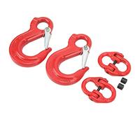Badafaci 2 Set Slip Hook, Heavy Duty 1.12T Bearing Trailer Lifting Hammer Lock Chain Connector, with Safety Buckle Design, for Port Transportation Construction Electric Hoisting