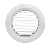 Badafaci 200mm Round Vent Cover ABS Plastic Straight Louvre Air Vent Grille, with Detachable Nylon Mesh Screen, for Bathroom Kitchen Office