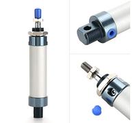 Badafaci 25mm Bore 50mm Stroke Pneumatic Air Cylinder, Double Acting Mini Aluminum Alloy Cylinder with Self Lubrication Bearing Guide, for Industrial Automation Equipment