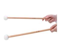 Badafaci 2Pcs Drum Mallet, Solid Wood and Felt Hammer with Elliptical Head for Timpani and Snare Drum, Medium Hardness, Stable and Comfortable
