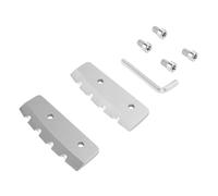 Badafaci 2Pcs Ice Auger Blades Replacement 6 Inch Alloy Steel Serrated Cutting Ice Drill Blades with Screws and Wrench