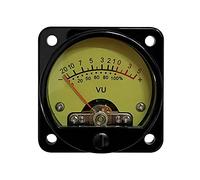 Badafaci 2Pcs Panel Vu Meter, 0-500μA DB Meter Yellow Backlight | Driver Board, ABS Metal PC PMMA Housing, Amplifier Output Connection, Audio Recorder Equipment, 6-12V Input