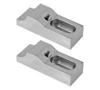 Badafaci 2Pcs Side Clamp Vise, Low Profile Lateral Clamping Set S136H Die Steel M8 Jaw, with Arcuate Adjustment for Milling CNC Machines Grinding Drilling