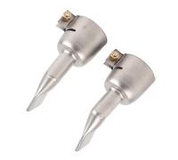 Badafaci 2Pcs Welding Gun Nozzle, Stainless Steel Flat Nozzle 120 Degree for PP PVC Plastic Sheet Welding, with Heat and