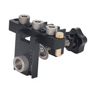Badafaci 3 in 1 Dowel Jig Drill Kit Dowel Drill Guide Set Pocket Hole Jig Kit with 8 10 15mm Bits and Brass Locators for Woodworking Joints and Fixtures
