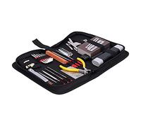 Badafaci 45Pcs Guitar Repair Tool Kit, Complete Maintenance Measurement Adjusting Polishing Accessories with Portable Cloth Bag, for Acoustic Electric Guitar Bass Banjo Mandolin String