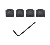 Badafaci 4pcs Metal Volume Knobs for Electric Guitar, Premium Metal Construction, Smooth Volume Control, Compatible with Jazz Bass (Black)