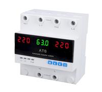 Badafaci 63A Automatic Transfer Switch, Microcontroller Power Management DIN Rail Mount with LED Display Over Under Voltage Protection, for Generator Backup Power 50 60Hz