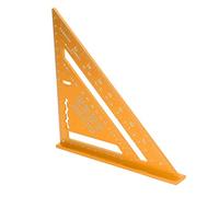 Badafaci 7-inch Carpenter Square, Aluminum Alloy, Precise Woodworking Ruler, 90 Degree Set Square for Carpenters and Woodworkers (Gold)