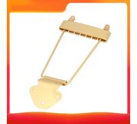 Badafaci Adjustable Guitar Trapeze Tailpiece Bridge Replacement Metal 6 String for Bass Jazz Archtop Hollowbody Gold Silver Color Options (Gold)