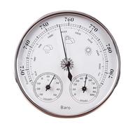 Badafaci All Season Thermometer Barometer Hygrometer, Aluminum Indoor Outdoor Weather Instrument, 5.12 Inch Dial for Home Office Patio Garden