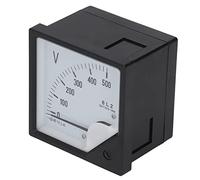 Badafaci Analog Voltmeter, 0-500V AC Wide Voltage Measuring Range Large Panel Pointer Volt Meter, with High Insulation, for Industrial Mining Metallurgy Power Equipment