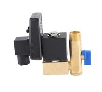 Badafaci Automatic Drain Valve G1/2 DN15 Electronic Timed Drain Valve with Adjustable Interval and Discharge Time for Air Compressor Condensate Management (Yellow)