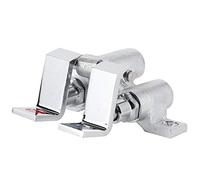 Badafaci Brass Faucet Valve Non Contact Foot Control Pedal Valve with G1/2 Threads for Kitchen Bathroom Hospital (Dual Temperature Foot)