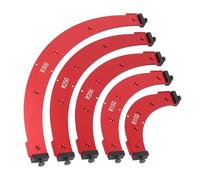 Badafaci Corner Jig Template Set, Aluminum Alloy Router Radius Templates for Woodworking with R100 R150 R200 R250 R300, Cabinet Edges Trimming Tool