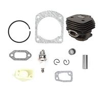Badafaci Cylinder Piston Kit, Zinc Alloy Chainsaw Cylinder Replacement with Spark Plug and Needle Bearing, Wear Resistant Easy Installation for 266 266SE 162 Chainsaw Users