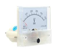 Badafaci DC Pointer Voltmeter, Black Characters White Background Red Pointers, High Accuracy Voltage Measuring Equipment, with Embedded Installation, for Voltage Stabilizer Power