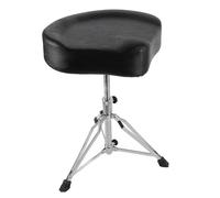 Badafaci Drum Throne Drum Stool Seat Motorcycle Style Padded Cushion Height Adjustable 44-63cm with Double Braced Non Slip Feet for Adult Beginner Drummers