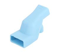 Badafaci Faucet Extender Silicone Spout Extender 7cm Hand Washing Tool with Upper Water Guide 2 Water Outlets Easy Install for Kids Toddlers Bathroom Sink Pink (Blue)