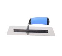 Badafaci Flat Finishing Trowel, Ergonomic PVC Handle, Stainless Steel Plastering Tool, 11x4 Inch for Wall and Flooring Work