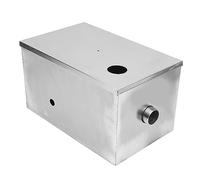 Badafaci Grease Trap, Stainless Steel Commercial Oil Water Separator with Detachable Filter Basket and Rubber Sealing Ring, for Kitchen Restaurant Industry 400x250x230mm