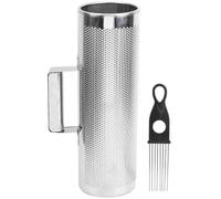 Badafaci Guiro Shaker, Metal Aluminum Percussion Instrument, Unique Sound with Scraper for Music Teaching and Latin Performance, 4x12in