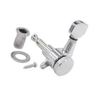 Badafaci Guitar Tuning Pegs Locking Electric Guitar Tuners, Heavy Duty Auto Locking Tuning Pegs with 1:18 Gear Ratio for ST Electric, Chrome Plated Metal Alloy Keys for (3 Left 3 Right)