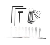 Badafaci Guitar Wrench Set, Steel Crafted with 8 Hex Wrenches and 9 T Shaped Radius Gauges, Includes 4mm 5mm Ball End Truss Rod Wrenches, for Guitar Bass Neck Bridge Nut Screw