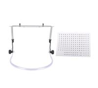 Badafaci Harmonica Holder, 10 Hole Harp Neck Stand with Adjustable Alloy Steel Frame, Rotating Nut for Musicians Beginners Professionals Blues Folk Pop Rock