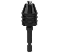 Badafaci Keyless Drill Chuck 0.3-6.5mm Clamping Capacity 1/4 Hex Shank Mini Drill Adapter with Hex Drive Converter