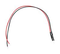 Badafaci LED Diode Wired Light Cable, 10pcs 12V 3mm LED Indicator Lights with 20cm Wire Soldered Leads, Multicolor Options Low Power for Panel Status Dash Electronics (White Hair Pink)