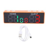 Badafaci Mini Digital Scoreboard 6 Digits Battery Powered with Buzzer Portable Tabletop Scoreboard for Board Games Chess USB C Rechargeable ABS Material
