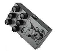 Badafaci Mini Guitar Effect Pedal Metal Distortion Overdrive Pedal 9 Tones 3 Band EQ True Bypass DC9V USB 5V Compact Design for Electric Guitar Players Practice Stage