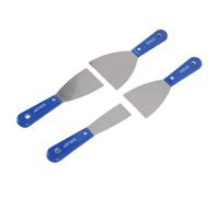Badafaci Paint Scraper Set Carbon Steel Putty 4 Sizes 1.5 2.5 3 4 in with Storage Bag for Drywall Repair Wallpaper Removal Painting Prep Homeowners and Painters