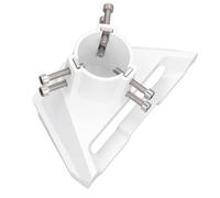 Badafaci Pipe Adapter for Mini ABS Material, Sturdy Pole Mount with 6 Screws for Roof Fence Utility Poles, Adjustable Mounting Kit for Secure Installation in All Weather Conditions