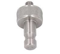 Badafaci Prism Adapter Stainless Steel M8 Thread Survey Pole Adapter with Non-Slip Knurling for Accurate Connections in Total Stations and RTK GPS Equipment