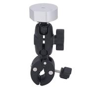 Badafaci Satellite Mount Bracket Aluminum Alloy Adapter Set for Mini Dish 360 Degree Adjustable Clamp Portable Pole Holder for RV Boat Car Motorcycle Camping Travel (Silver Adapter)