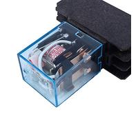 Badafaci Small Relay with Socket Base, Exquisite Workmanship, Protect Electric Circuit, Small Relay with Socket Base, for General Purpose