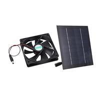 Badafaci Solar Exhaust Fan, 20W Monocrystalline Panel Solar Fan 16V USB Mini Ventilation, IP65 Outdoor Ventilator for Kitchen Greenhouse Pet House Chicken Coop Camping