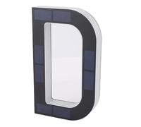 Badafaci Solar Lighted House Letter Light LED Solar Address Sign Black Letter D Light Up Water Proof Address Signs for Houses