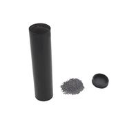 Badafaci Stainless Steel Cylinder Sand Shaker Percussion Instrument with Rubber Shell, Silver Color 50.3x201.5mm for Drummers Performers and Latin Rhythms (Black)