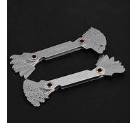 Badafaci Stainless Steel Thread Pitch, 2 Pack Imperial 55 and 60 Screw Measuring Tool with Clear Markings, for Measuring Screw Thread Pitch