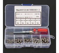 Badafaci Thread Repair Insert Kit, 105 Piece Stainless Steel (M4*0.7 boxed)