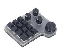 Badafaci USB Mini Macro Mechanical Gaming Keyboard RGB USB C BT 2.4G 3 Modes 12 Keys 4 Knobs Blue Switch RGB LED Programming Custom One Handed